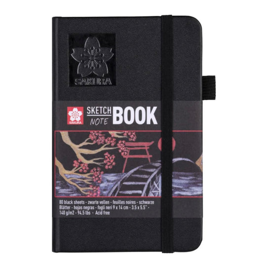 Sketchbook (9x14 cms) hoja negra - Sakura