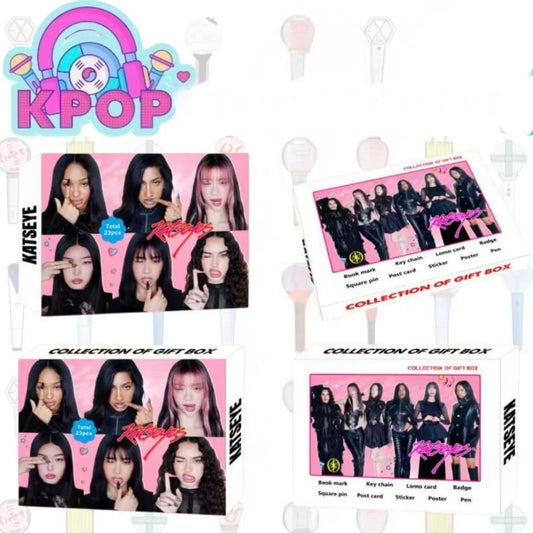 Caja Sorpresa “Katseye”. Incluye Botella