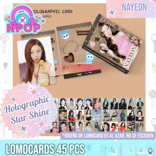 Set 45 Photocards Holographic Shine “Nayeon Twice”.