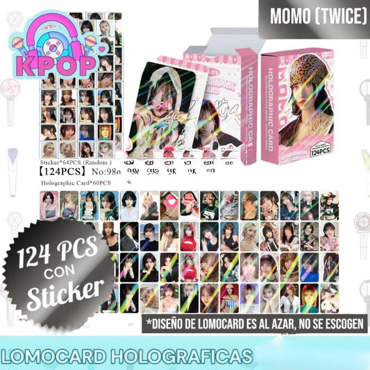Set 124 PCS “Momo Twice”. 64 Photocards + 60 Mini Stickers.