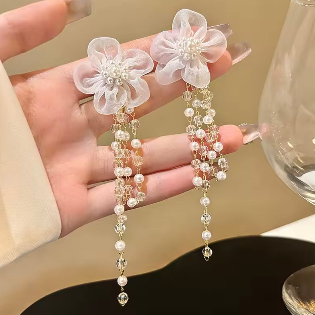 Aros “Flor Perlitas”