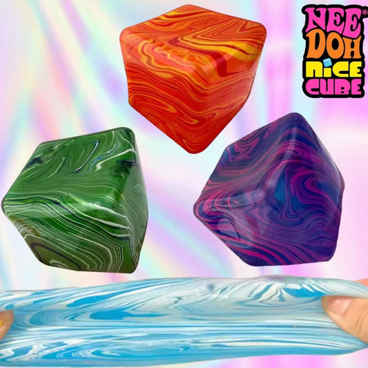Squishy Cubo Gel Marmoleado Antiestrés