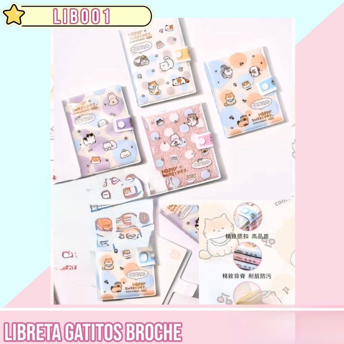 Libreta Acolchada “Gatitos”