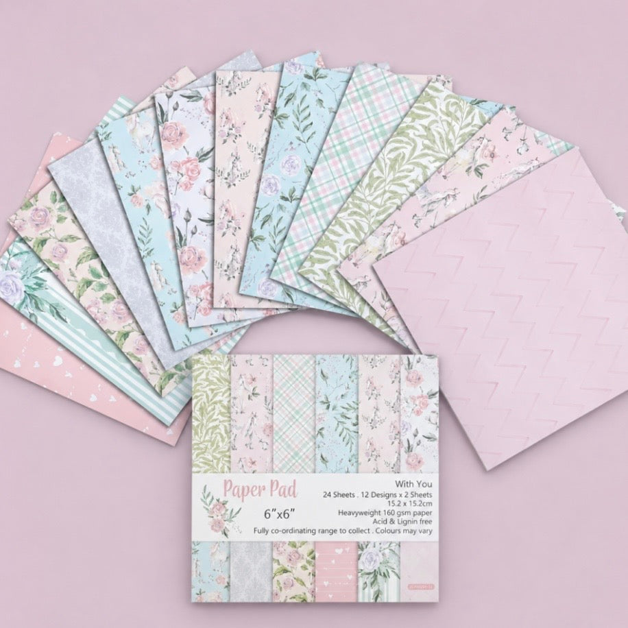 Set Papel Decorativo. 12U 15x15cms