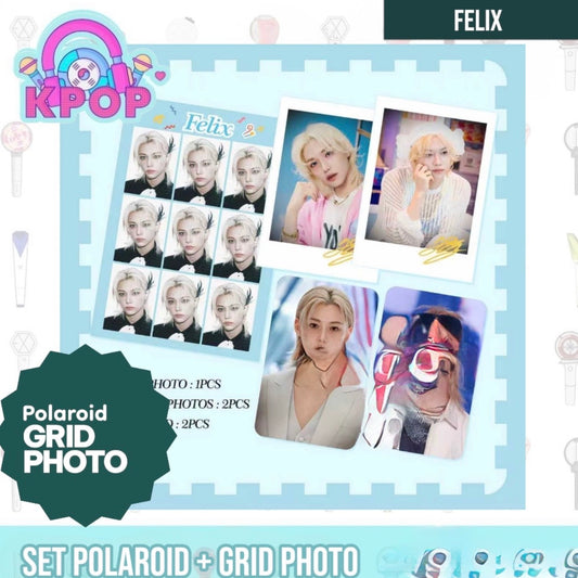 Set Polaroid + Grid Photo “StrayKids Felix”