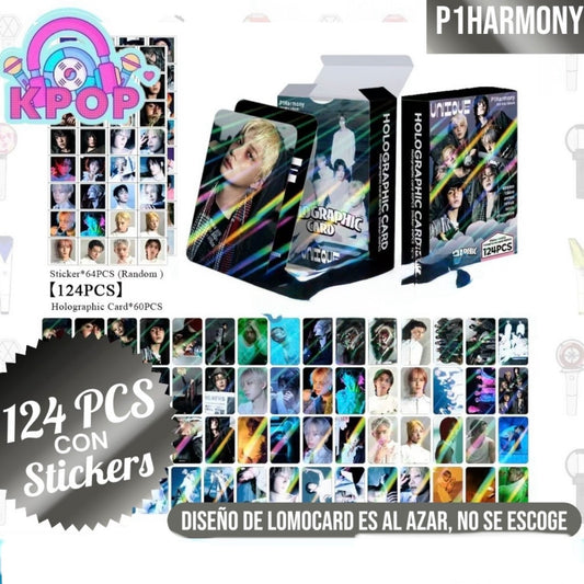 Set 124 PCS “P1Harmony”. 64 Photocards + 60 Mini Stickers.