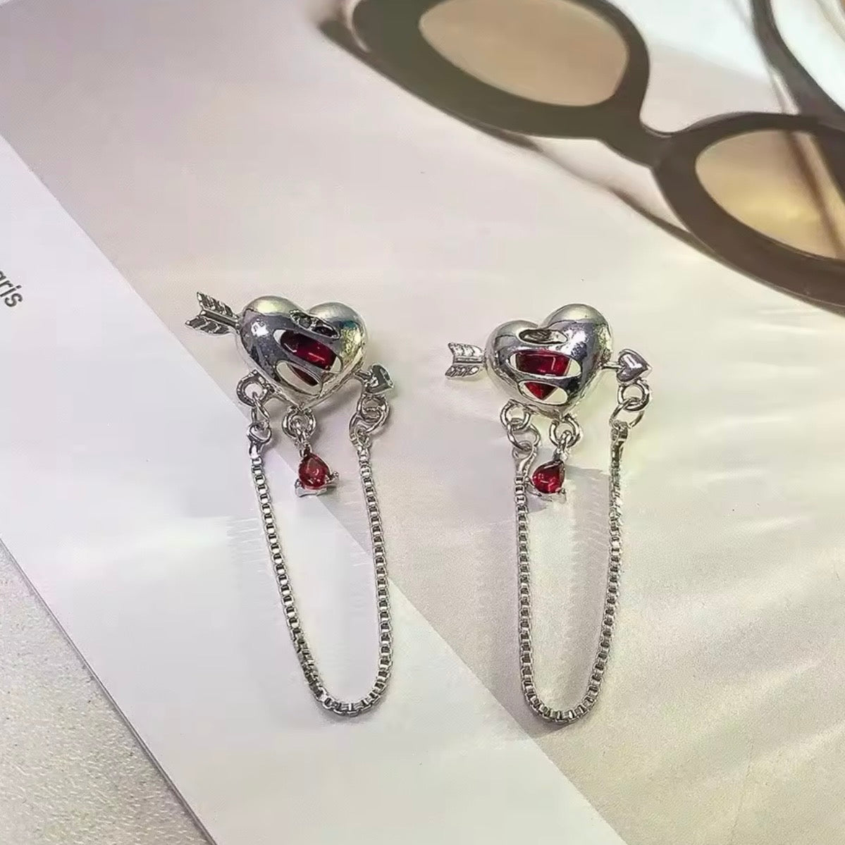 Aros “Corazón Flecha”