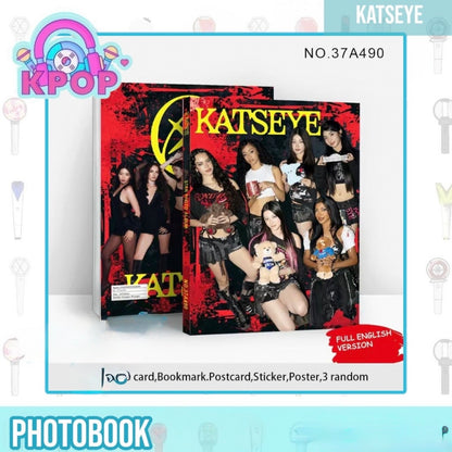 Photobook “Katseye” + 4 PhotoCards + Lámina de Stickers. 40 Páginas 29x21Cms
