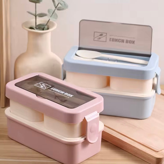 Lunch Box + Tenedor y Cuchara, apto para microondas.