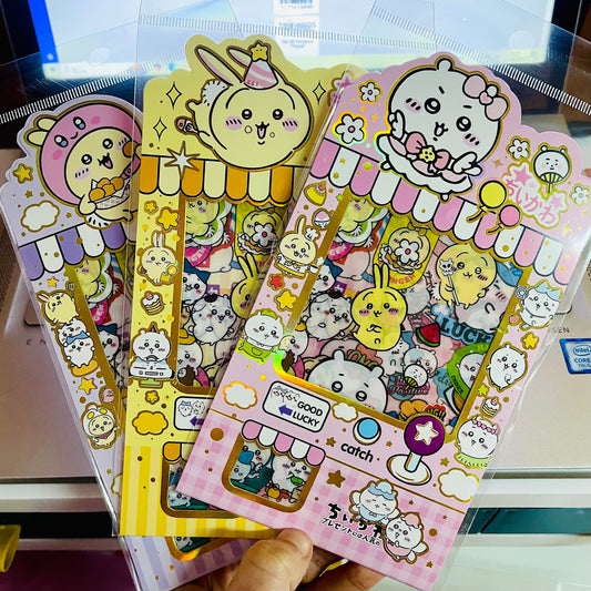Set 4 Láminas de Stickers “Chiikawa”