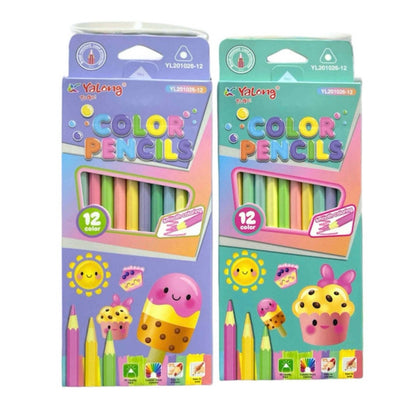 Set 12 Lápices Tonos Pastel