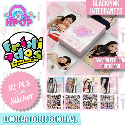 Set 92 PCS “Black Pink”. 60 Photocards + 32 Mini Stickers.