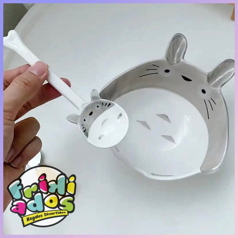 Bowl + Cuchara “Totoro”. Material Cerámica.