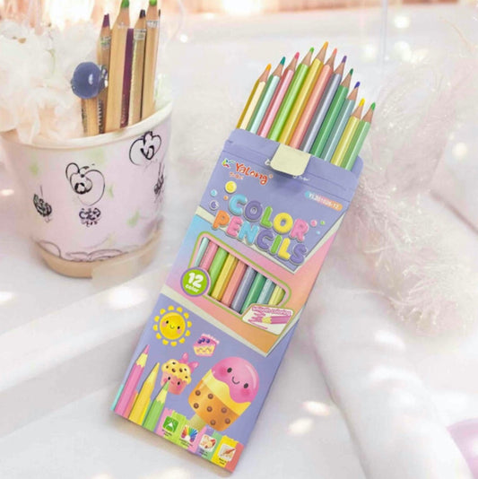 Set 12 Lápices Tonos Pastel
