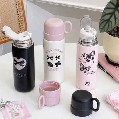 Termo con Boquilla y Bombilla “ Aesthetic”. 500ml