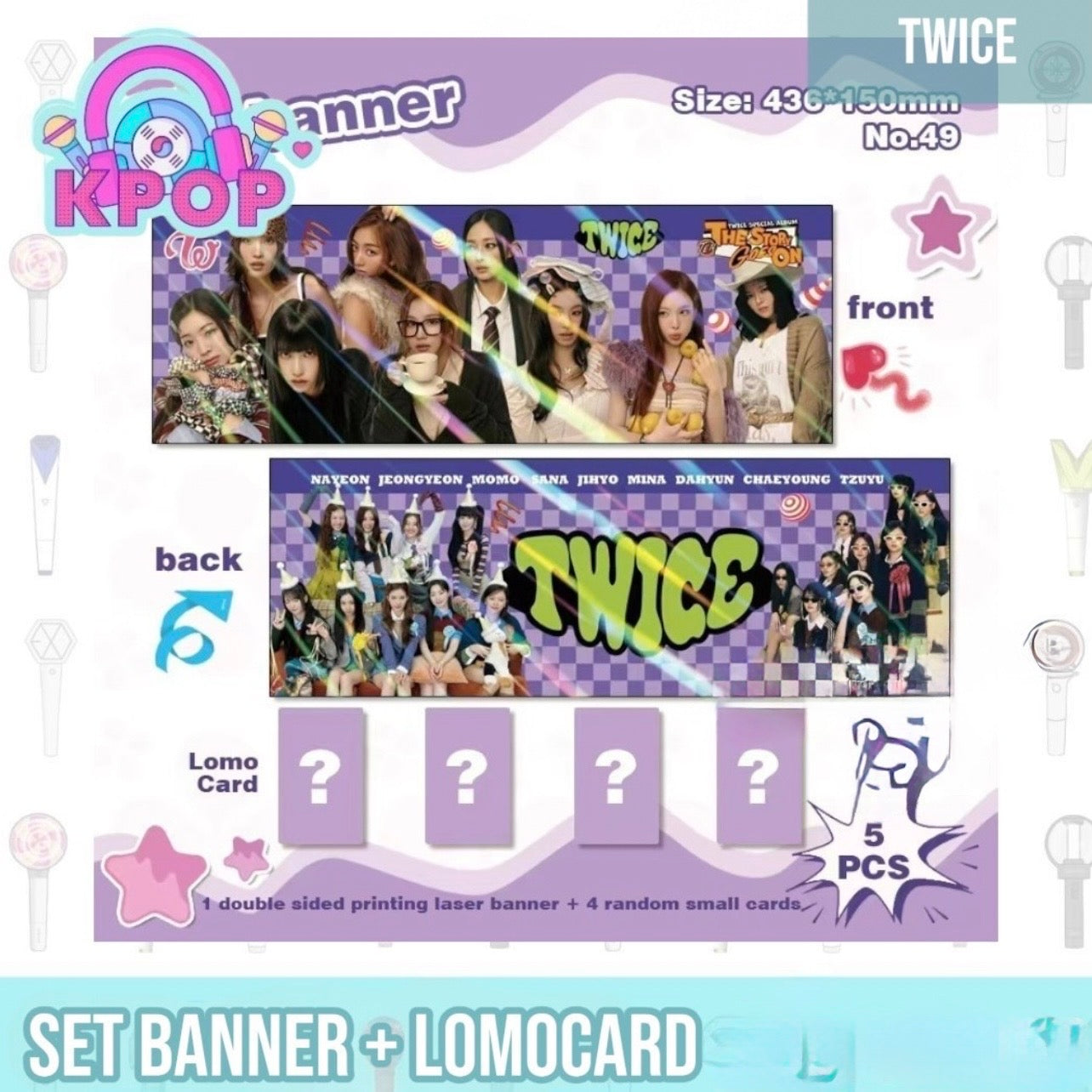 Banner + 4 Photocards “Twice”.