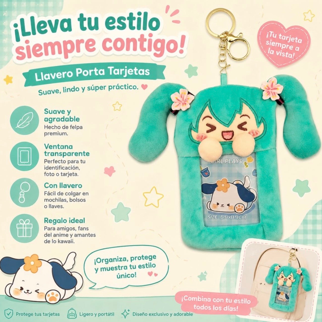 Holder Porta Photocards o Porta Credencial “MIKU”.