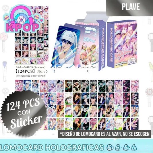 Set 124 PCS “Plave”. 64 Photocards + 60 Mini Stickers.