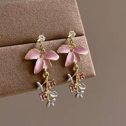 Aros “Flor Rosada”