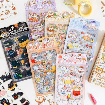 Set 4 Láminas de Sticker “Gatitos”