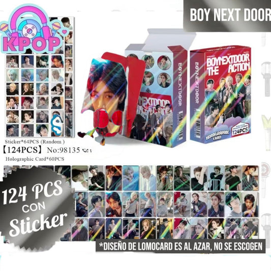 Set 124 PCS “Boy Next Door”. 64 Photocards + 60 Mini Stickers.