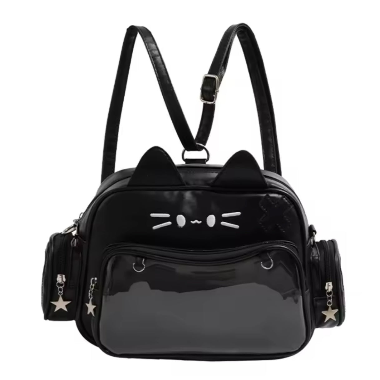 Mochila- Bolso “Gatito”. Material Cuerina 33x24x12cms