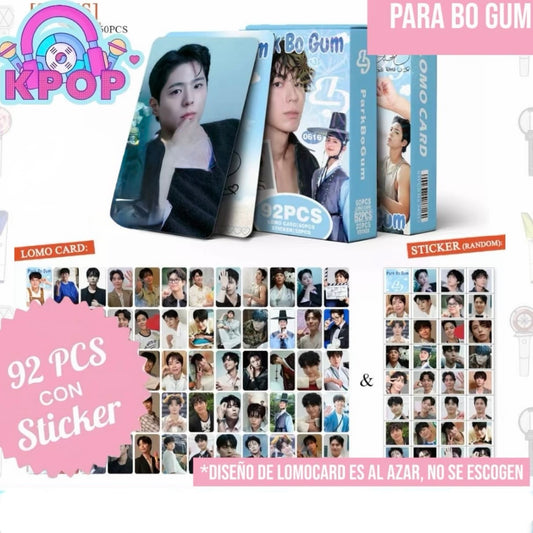 Set 92 PCS “Park Bo Gum”. 60 Photocards + 32 Mini Stickers.