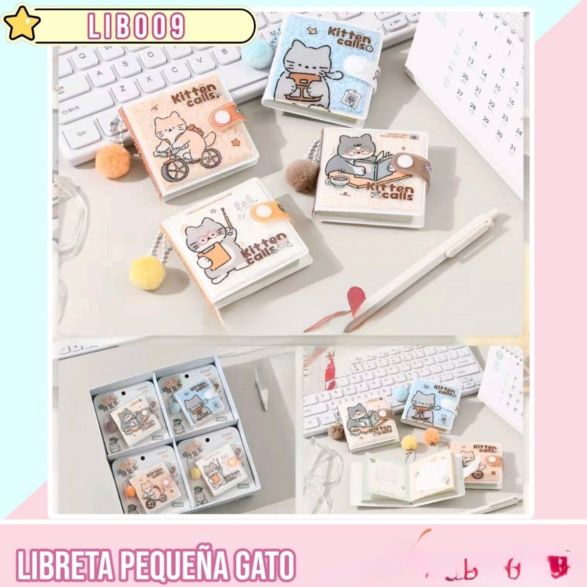 Mini Libreta Acolchada “Gatito”