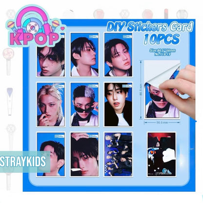 Set 10 Photocards Stickers. Distintos Grupos
