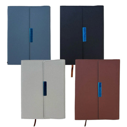 Libreta Cuerina Hojas Blanco Ahuesado. Tamaño A5