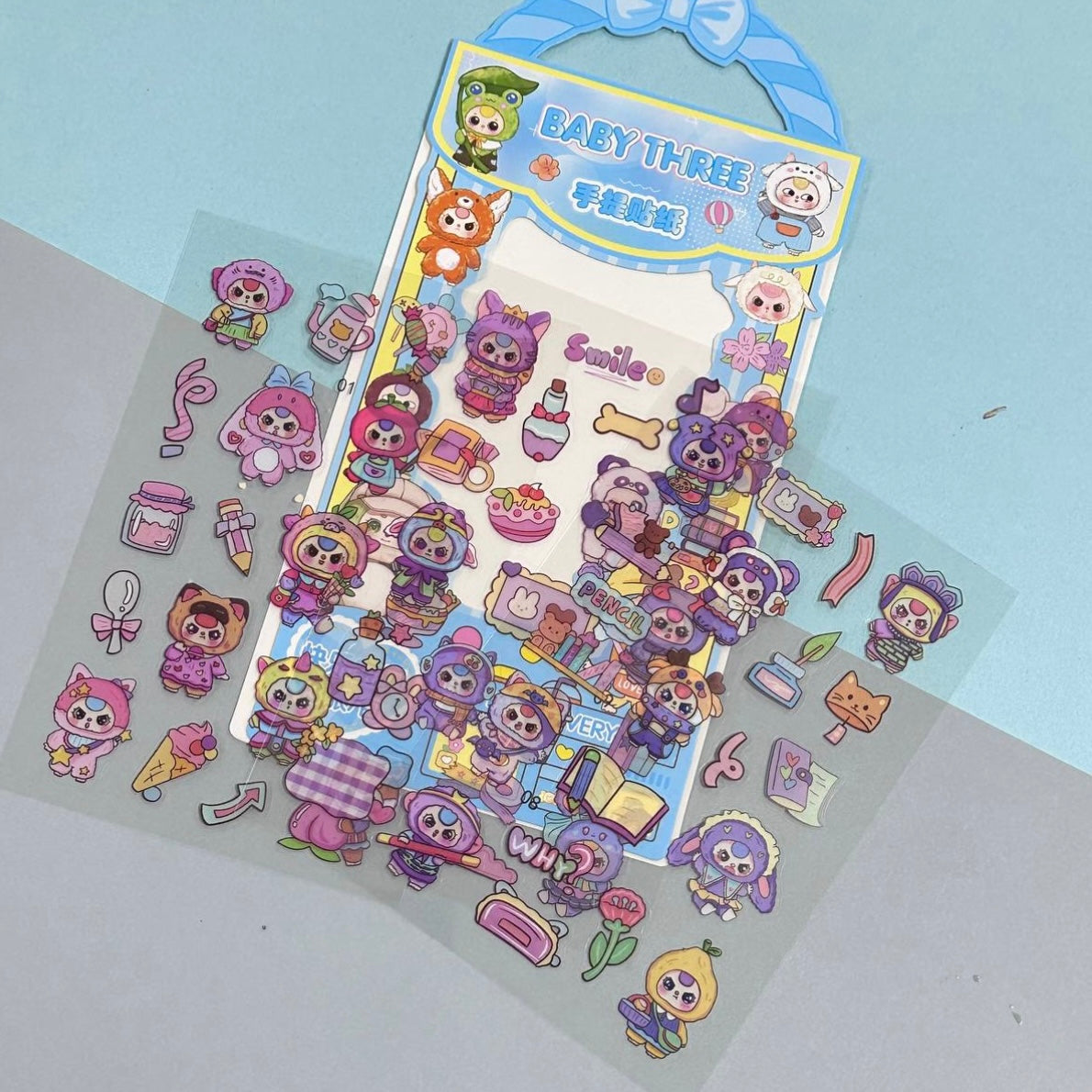 Set 3 Láminas de Stickers “Baby Three”