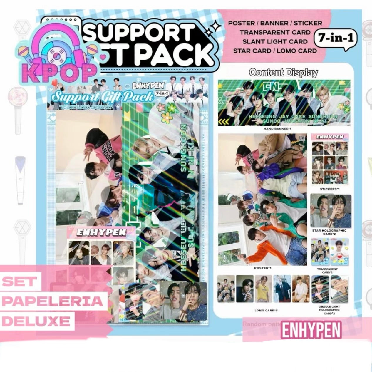 Pack Papelería Grupos Kpop