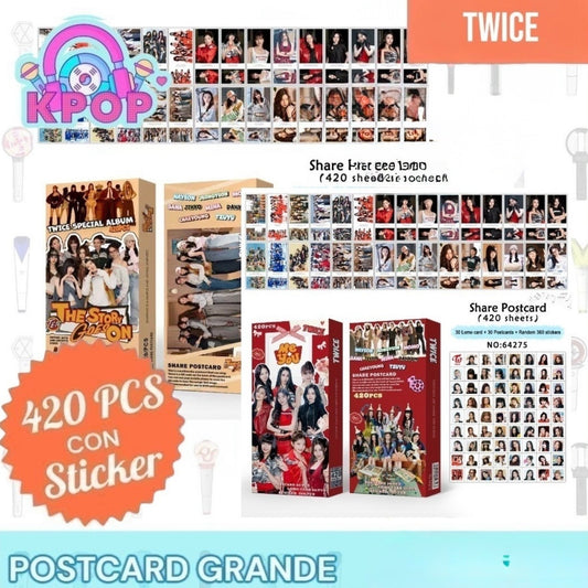 Set 420 PCS “Twice”. 30 Photocards + 30 LomoCards + 360 Stickers