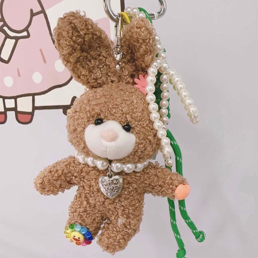 Llavero Felpudo “Conejo Perlas”