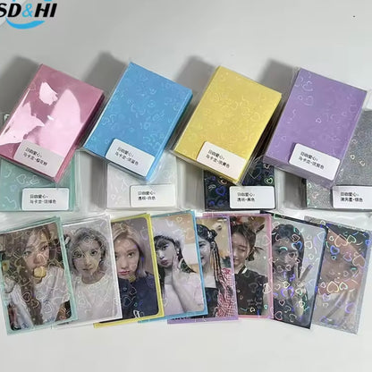Set 50 Sleeves Transparentes Colores para Photocards.