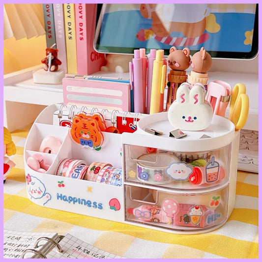 Organizador de Escritorio +Lamina de Stickers. 22x12x9Cms