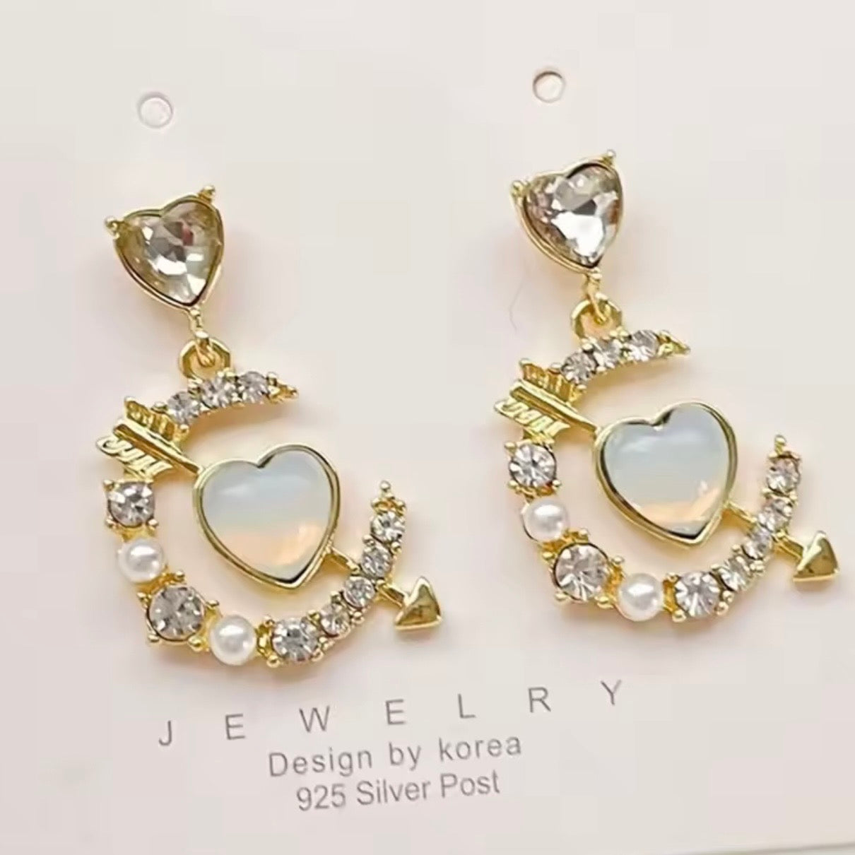 Aros “Corazón Flecha”
