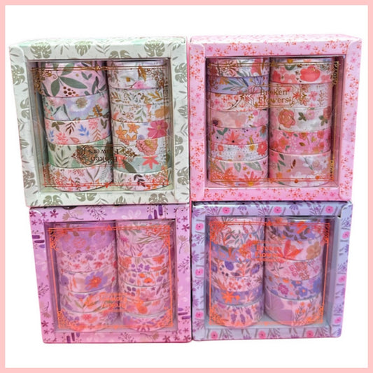 Set 10 Washi Tape Flores