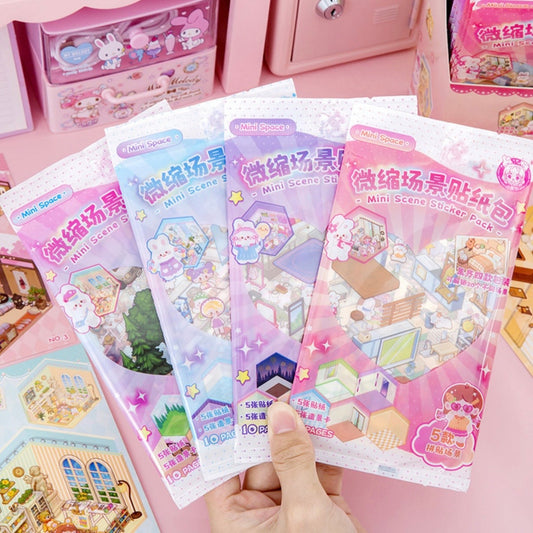 Set de Stickers para armar casitas y Escenarios.