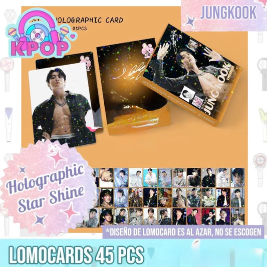 Set 45 Photocards Holographic Shine “JungKook BTS”.