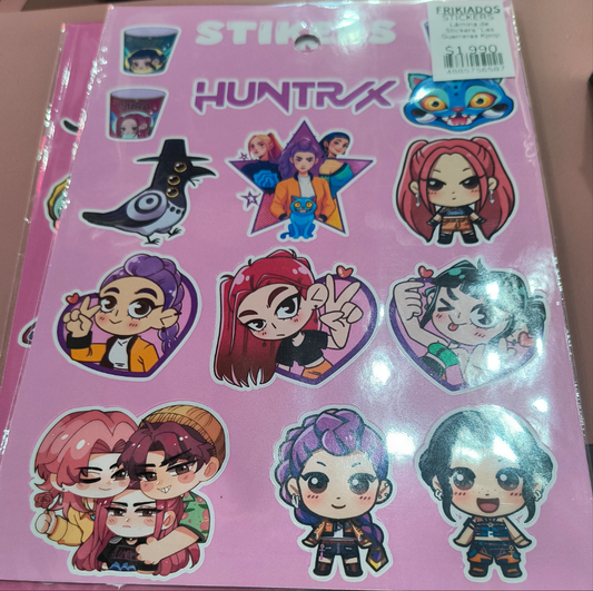 Lámina de Stickers “Las Guerreras Kpop Huntrix”