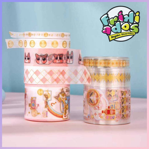 Set 10 Washi Tape “Estilo Gatitos 🐱”