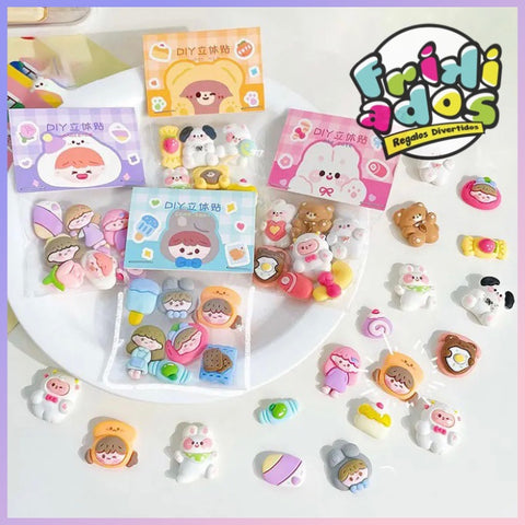 Set 7 Stickers 3D