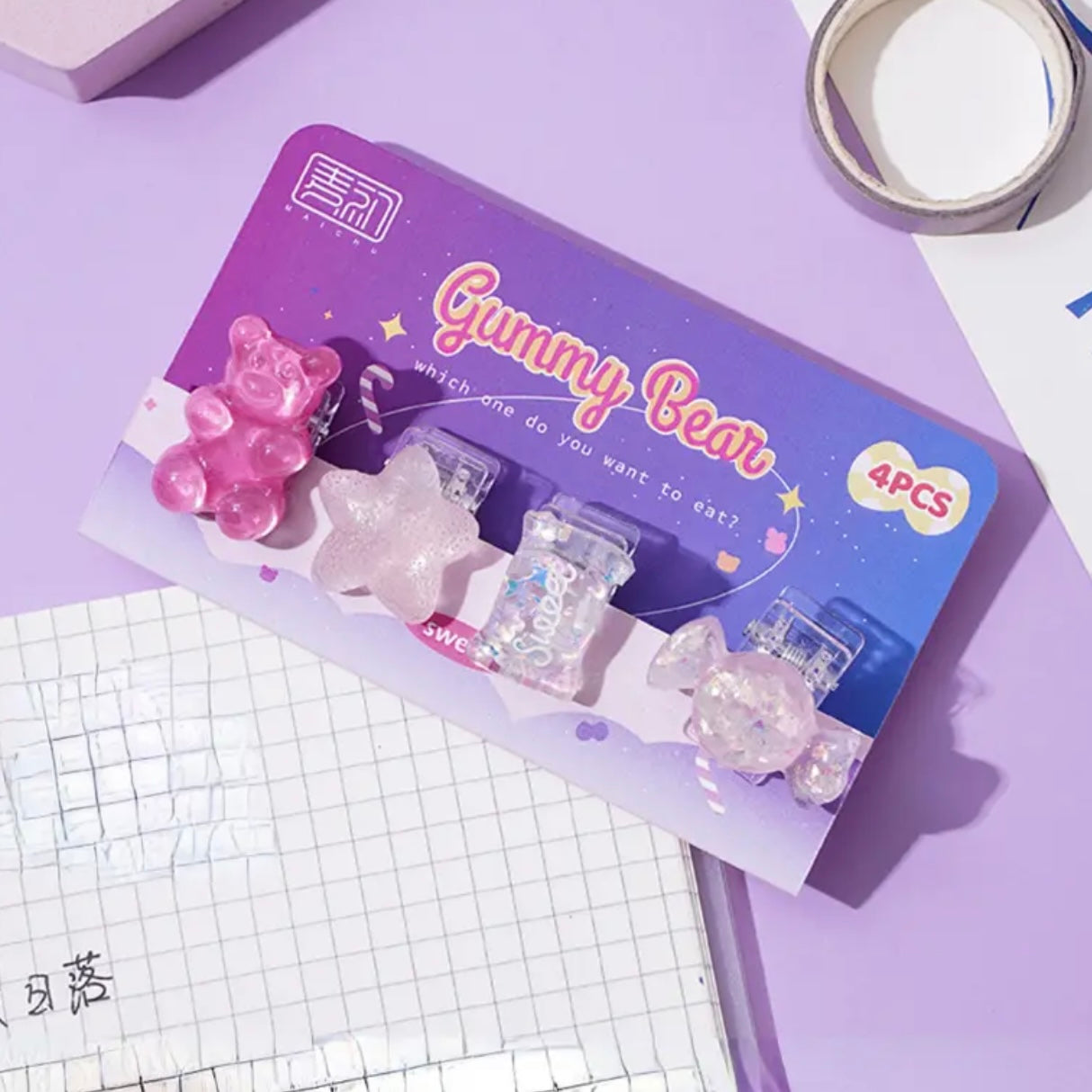 Set 4 Clip “Gummy Bear”