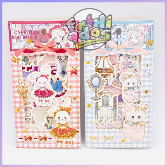 Set 6 Láminas de Stickers “CAFE Time”