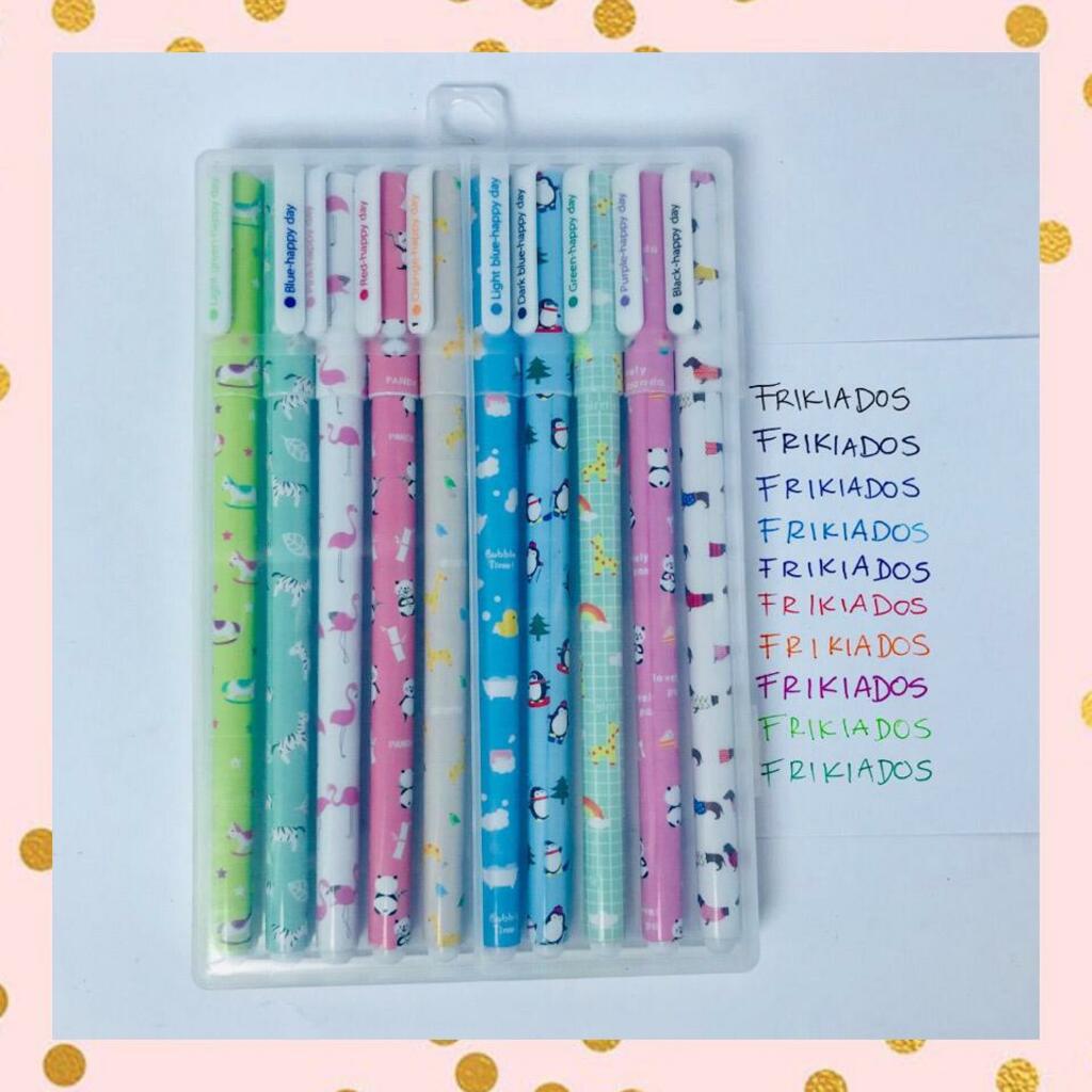 Set tiralineas animalitos 10 colores, vienen en cajita plástica - Frikiados