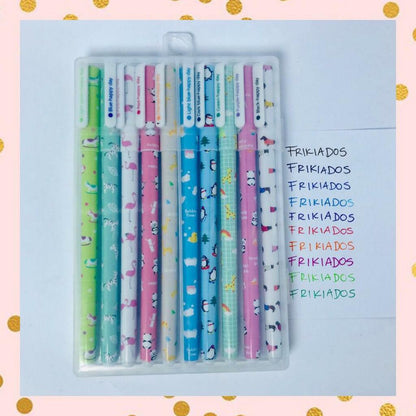 Set tiralineas animalitos 10 colores, vienen en cajita plástica - Frikiados