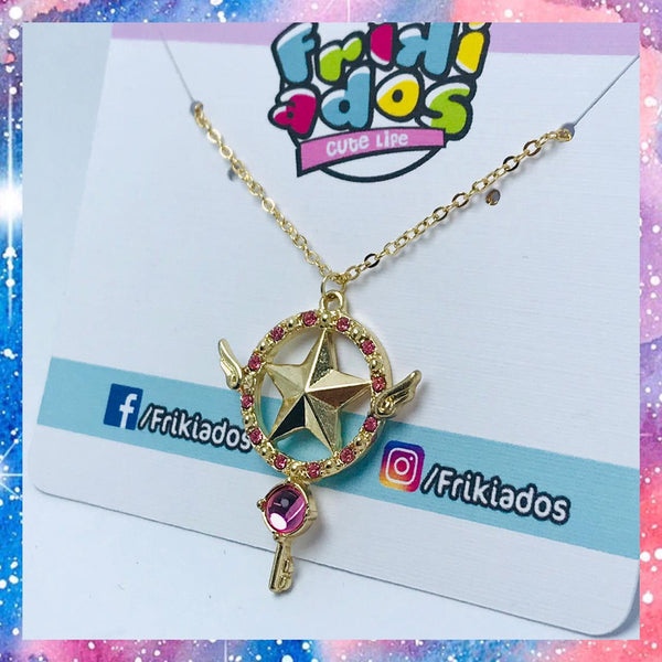 Collar Llave estrella Sakura - Frikiados - Frikiados.cl - Feria Friki - Chile