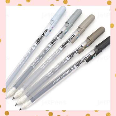 Set 5 Gelly Roll Moonlight tonos grises 0,5mm - Sakura
