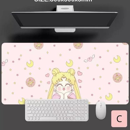 Mouse Pad XL “Sailor Moon”, calidad premium acolchado (4mm grosor), 60x30cms